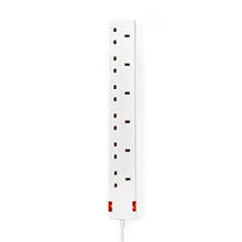 NEDIS | Extension Socket Type G 6-Way 3Mtr Cable White | EXS630G1WT
