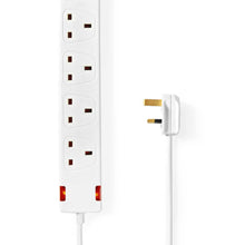 NEDIS | Extension Socket Type G 6-Way 3Mtr Cable White | EXS630G1WT