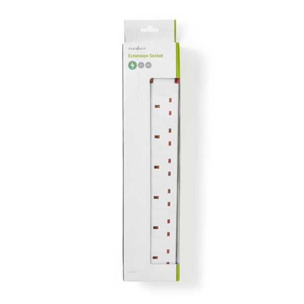 NEDIS | Extension Socket Type G 6-Way 3Mtr Cable White | EXS630G1WT