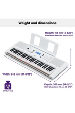 YAMAHA | 61-Keys Beginners Keyboard with Lighted Keys + Adapter | EZ300