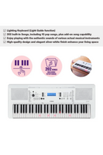 YAMAHA | 61-Keys Beginners Keyboard with Lighted Keys + Adapter | EZ300