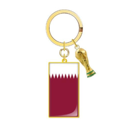 3D Trophy Keychain with Country Flag | F22-KC-0032-QAR