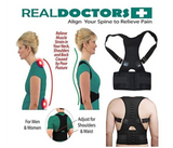 Real Doctors Back Posture Support Brace Small JA023-2 - Black | JPE2142