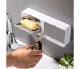 DIY 2 in 1 Adhesive Wall Mounted Soap Dish Drain Box - A | JPL4655