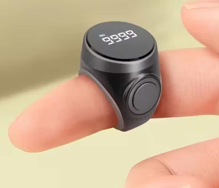 Tasbih Ring Smart Counter with Vibrating Alarm and OLED Display 20mm | JPO4801