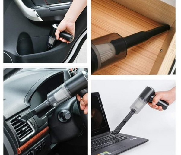 FN- Portable Mini 2 in 1 Wireless Vacuum Cleaner for Home and Car -Black and White | JPH9168