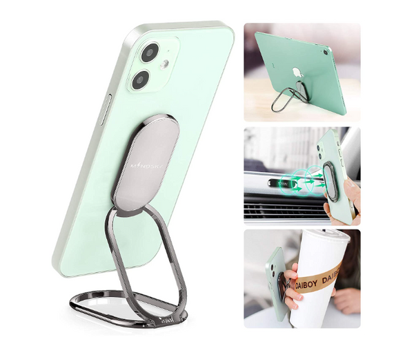 Generic Phone Ring Holder Finger Kickstand 360 Degree Rotation Cellphone Back Grip Foldable Cell Phone Stand for Desk Compatible with iPhone iPad Smartphones Tablets | JPL0493
