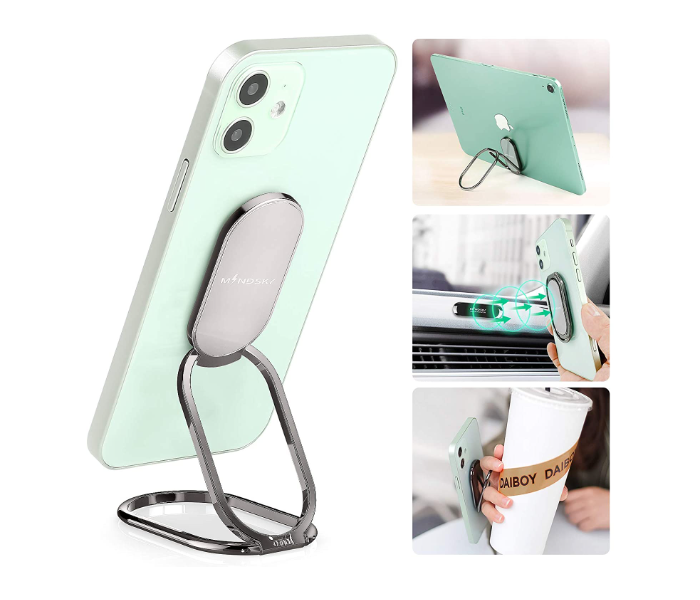 Generic Phone Ring Holder Finger Kickstand 360 Degree Rotation Cellphone Back Grip Foldable Cell Phone Stand for Desk Compatible with iPhone iPad Smartphones Tablets | JPL0493