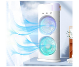 Jongo Portable Double Ended Spray Fan Oscillating Air Circulation Tower Fan with Mist Spray, Travel Cooler Fan, Water Misting Fan, USB Rechargeable Mini Desktop Table Cooling Fan for Office, Mist Fan with Water Spray | JPN8395