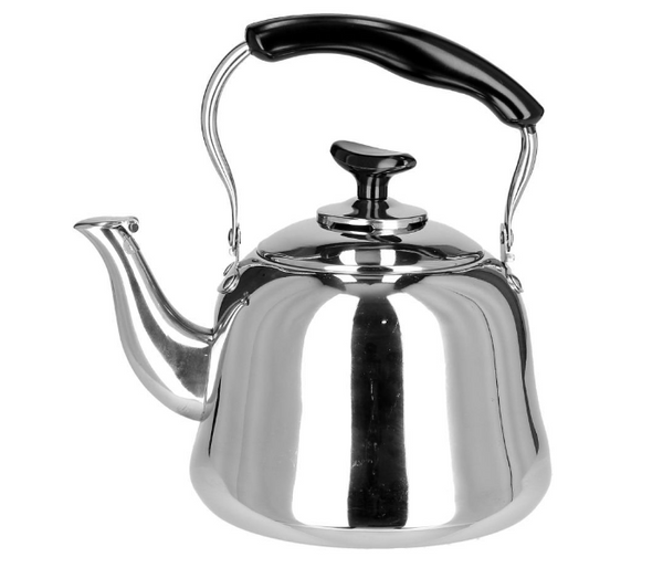 ROYALFORD | Whistling Tea Kettle with Heat Resistant Handle Siver and Black | RF9564