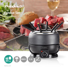 NEDIS | Fondue Set 6 Persons | 2.3 l | Adjustable temperature control | 800 W | Cool touch handle(s) | Anti slip bottom | Overheating protection | FCFO110EBK6