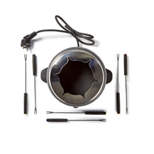 NEDIS | Fondue Set 6 Persons | 2.3 l | Adjustable temperature control | 800 W | Cool touch handle(s) | Anti slip bottom | Overheating protection | FCFO110EBK6