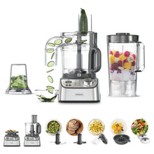 KENWOOD | Food Processor 1000W With Blender, Grinder Mill, Dual Metal Whisk, Dough Maker, Citrus Juicer, Express Serve/Salad Maker, Kitchen Scale/Weighing Tray Silver | FDM71.690SS