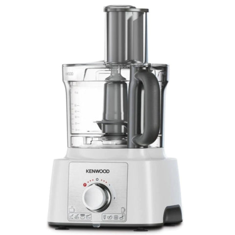 KENWOOD | Multifunctional Food Processor With 2 Stainless Steel Disks, Blender, Grinder Mill, Whisk, Dough Maker 1000W White | FDP65.400WH