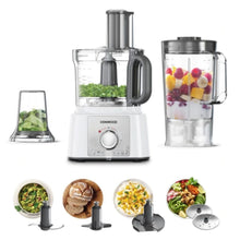 KENWOOD | Multifunctional Food Processor With 2 Stainless Steel Disks, Blender, Grinder Mill, Whisk, Dough Maker 1000W White | FDP65.400WH