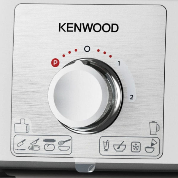KENWOOD | Multifunctional Food Processor With 2 Stainless Steel Disks, Blender, Grinder Mill, Whisk, Dough Maker 1000W White | FDP65.400WH