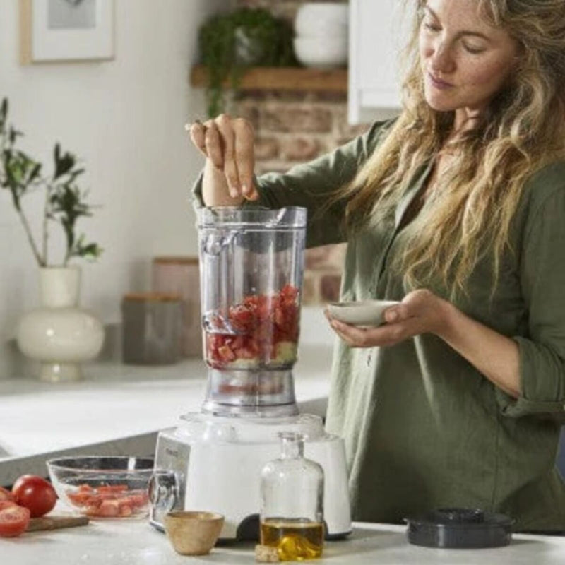 KENWOOD | Multifunctional Food Processor With 3 Stainless Steel Disks, Blender, Juicer Extractor, Grinder Mill, Whisk, Dough Maker, Citrus Juicer 1000W White | FDP65.750WH