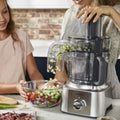 KENWOOD | Food Processor 1000W Multi-Functional With 3 Stainless Steel Disks, Blender, Grinder Mill, Juicer Extractror, Whisk, Dough Maker, Citrus Juicer, Express Serve/Salad Maker Silver | FDP65.880SI