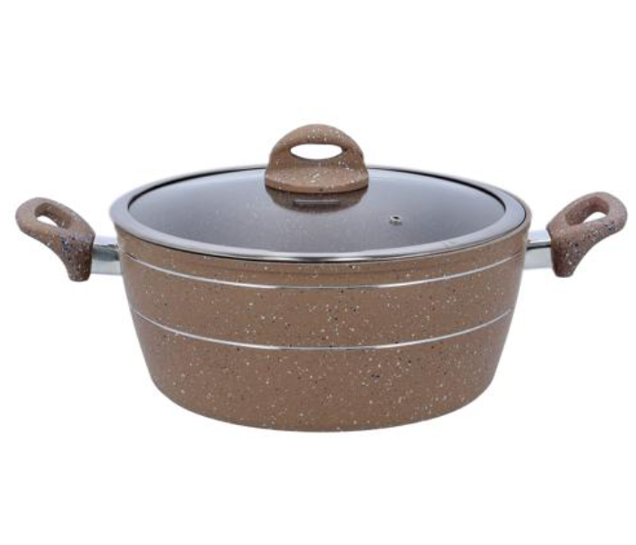 ROYALFORD | 30Cm Granite Smart Casserole with Glass Lid Beige | RF9471BGE