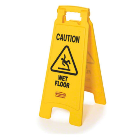 Floor Safety Sign 2-Sided Yellow | FG611277Y