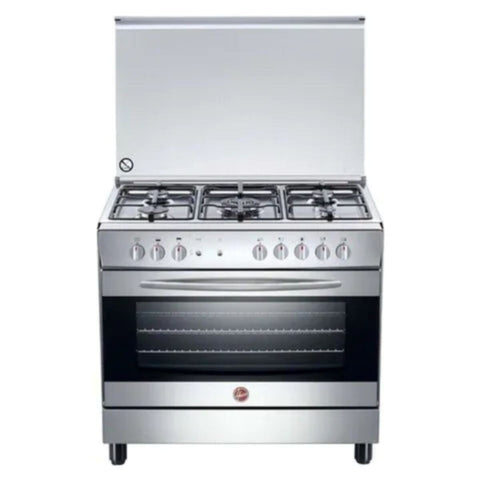 HOOVER | Free Standing 5 Burner Full Gas Cooker 90x60cm | FGC9060FX-N