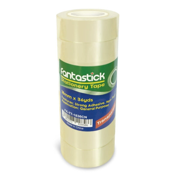 FANTASTICK | Tape 3/4"X36Yds Clear Pk=8Rol | FK-TT-1836CN