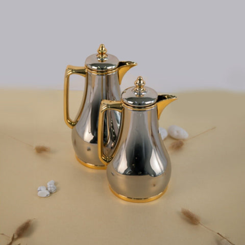 ANSA | Flask Set Of 2 Pcs Nickle Gold | NDT-NG