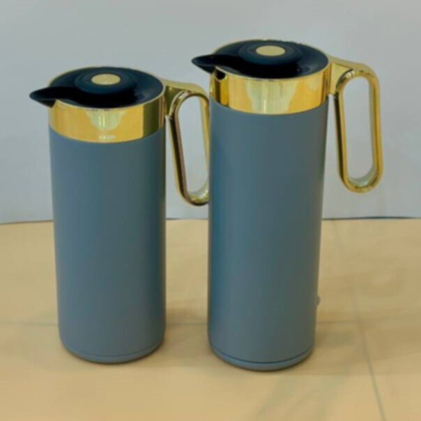 ANSA | Flask Set Of 2Pcs Classic Gray Gold | FK23-GRG