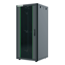 NETCON | 42U Floor Mount 800Wx1000D Cabinet, Front Glass & 2 Rear Perforated Dual Door, 2 nos. Vertical Cable Manager, 4 Way Fan | NTF42U801004F