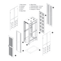 NETCON | 15U Floor Mount 600Wx800D Cabinet, Ffront Glass & 2 Rear Perforated Ddual Door, 2 Way Fan | NTF15U60802F