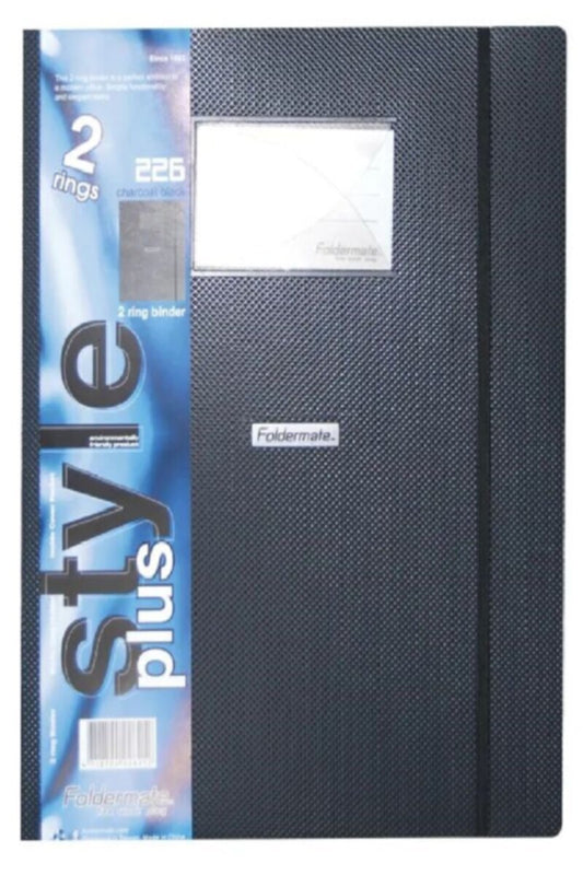 FOLDERMATE | 2 Ring Binder Black A4 Size 10-Piece | FE-226-BK