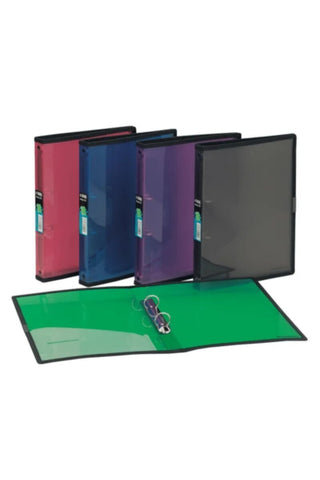 FOLDERMATE | A4 2 Ring Binder Assorted Colour Pack of 10 | FE-239-ASS
