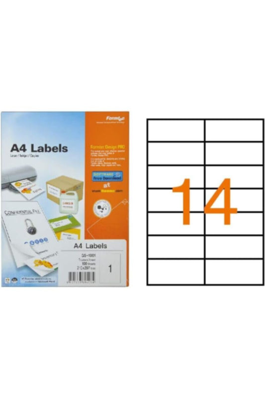 FORMTEC | Label 1400/105x42 mm Bx=100 Sheet | FT-GS-1114