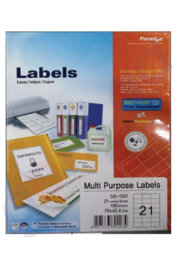 FORMTEC | Label 2100/70x42mm Bx=100sheet | FT-GS-1021