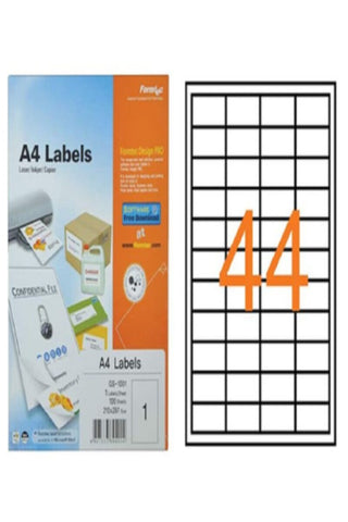 FORMTEC | Label 4400/48x25 mm Bx=100 Sheet | FT-GS-1044
