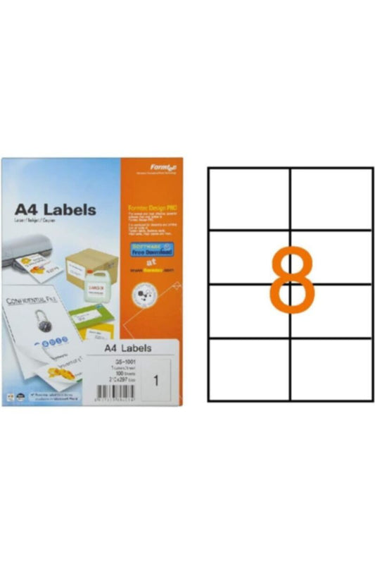 FORMTEC | Label 800/105x74 Pkt=100 Sheet | FT-GS-1208