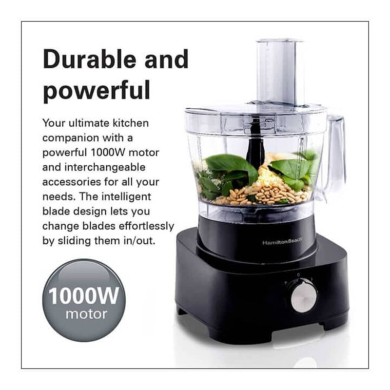 HAMILTON | Beach 11-in-1 Food Processor 1,000W - Black | FP1012-ME