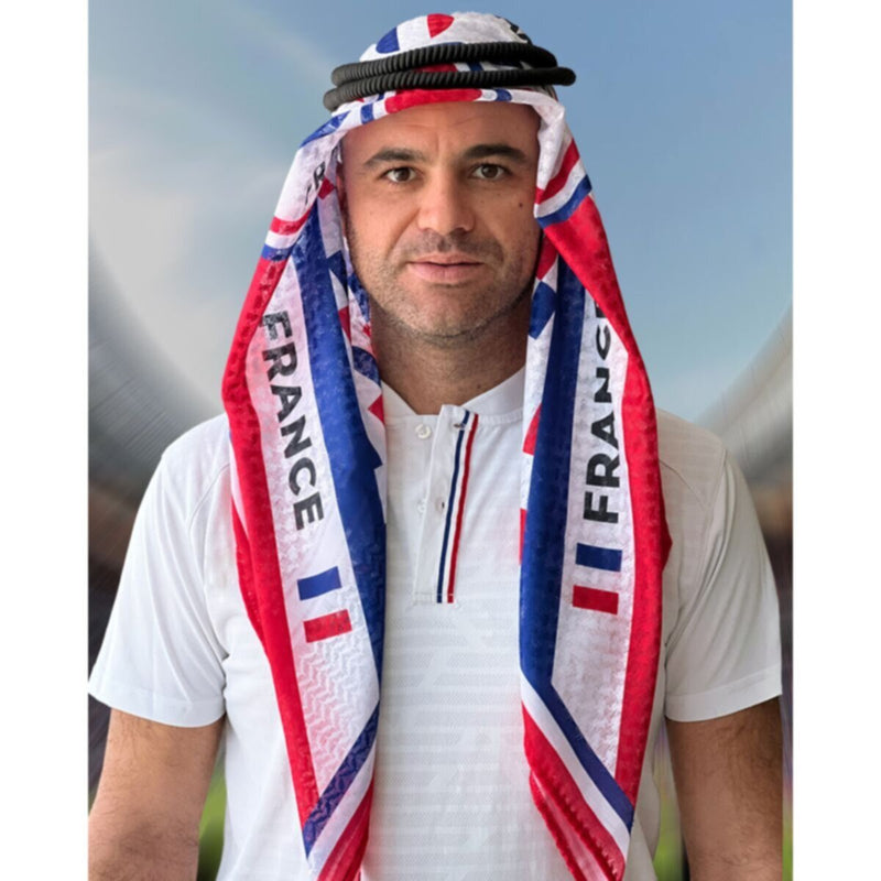 France | Football fan head gear Arabic Style - Ghutra and Egal setÂ |Â OneÂ size