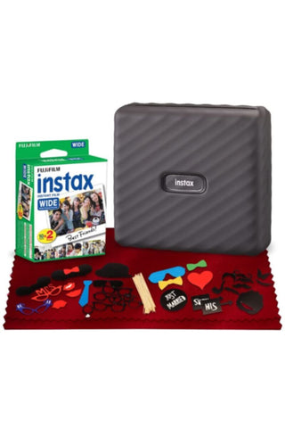 FUJIFILM | Instax Link Wide Mocha Printer Gray - Bundle Box | MFFPIINPWLGBB