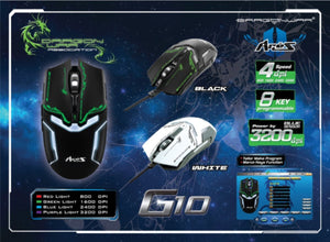 DRAGONWAR | Gaming Mouse Ares 3200 DPI Black | G10