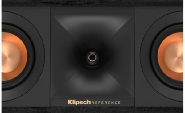 KLIPSCH | Center Channel Speaker Single Black Textured Wood Grain Vinyl | R-30C