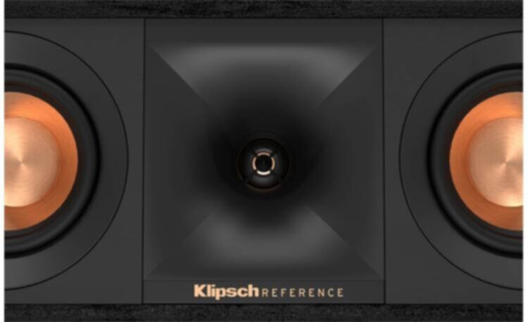 KLIPSCH | Center Channel Speaker Single Black Textured Wood Grain Vinyl | R-30C