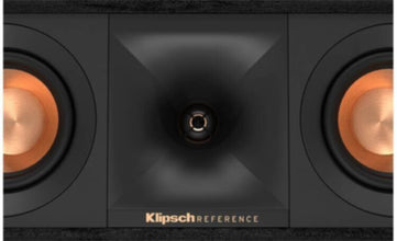 KLIPSCH | Center Channel Speaker Single Black Textured Wood Grain Vinyl | R-30C