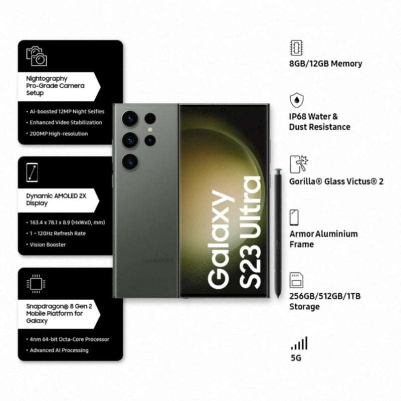 SAMSUNG | Galaxy S23 Ultra 5G 12GB RAM 256GB Green