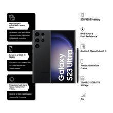 SAMSUNG | Galaxy S23 Ultra 5G 12GB RAM 256GB Mobile Phantom Black