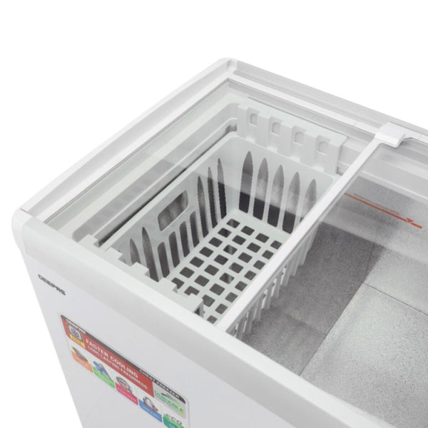 GEEPAS | 260L Sliding Glass Door Showcase Chest Freezer | GCF2622SG