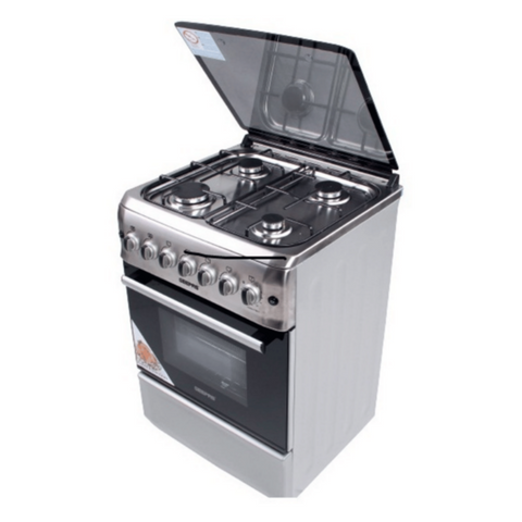 GEEPAS | 60x60cm 4 Burner Freestanding Gas Cooking Range with Safety Grill & Rotisserie | GCR6057