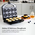 GEEPAS | 8Pcs Non Stick Donut Maker Cool Touch 780W | GDM36532