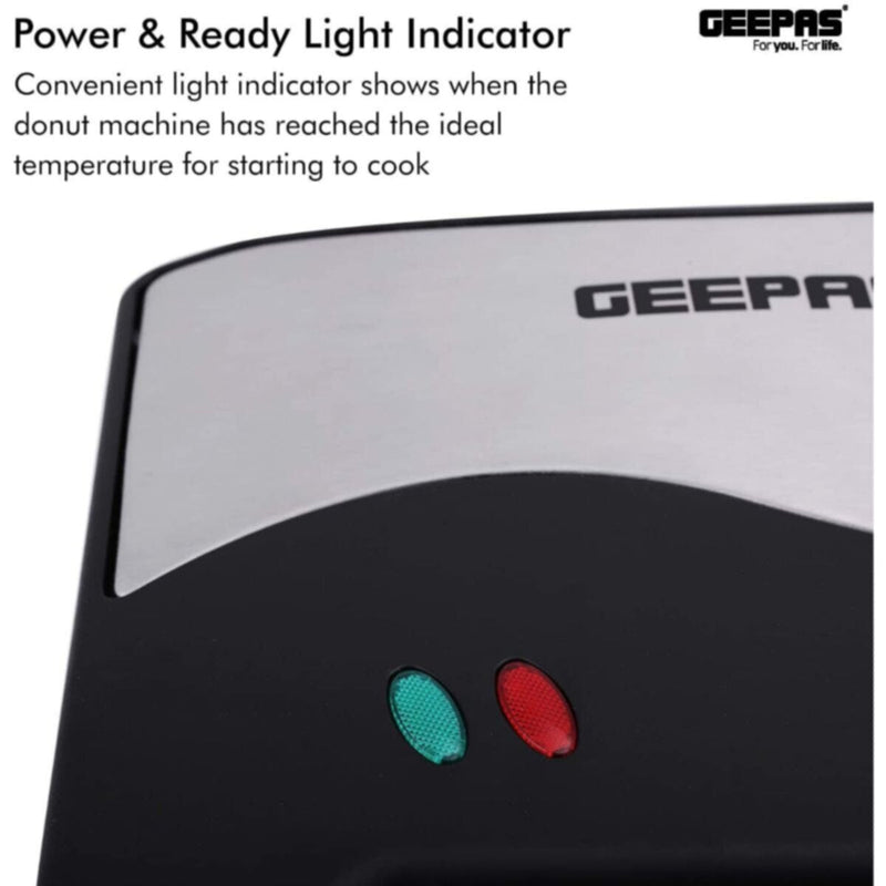 GEEPAS | 8Pcs Non Stick Donut Maker Cool Touch 780W | GDM36532