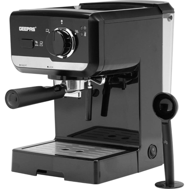 GEEPAS | 1.25L Cappuccino Maker 5 Bar Power Brewing Pump 1140W | GCM41507